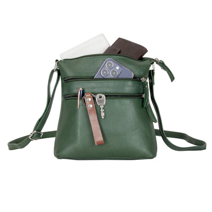 Greenwood Leather Camden Crossbody Bag Sea Green