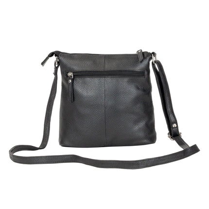 Greenwood Leather Camden Crossbody Bag Black