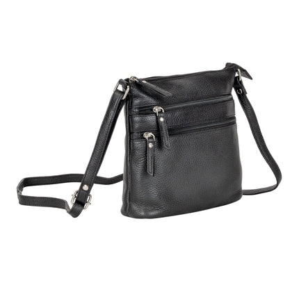 Greenwood Leather Camden Crossbody Bag Black