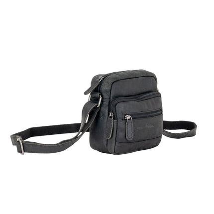 Leather Shoulder Bag Oliver- Black GW355012BLK