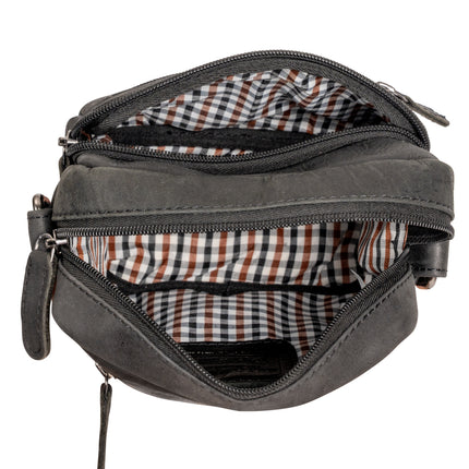 Leather Shoulder Bag Oliver- Black GW355012BLK