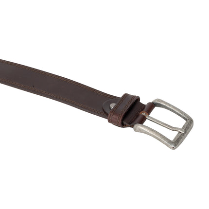 Beckett – Heavy Duty Leather Belt for Men, Stitched Edge, Dark Brown (Pack of 6 Belt)