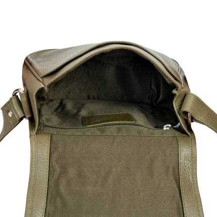 Wildera Leather “Lennon” Crossbody Bag – Full-Grain Leather Shoulder Bag