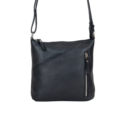 The Sorrel | Women's Black Leather Crossbody Shoulder Bag | Greenwood Leather