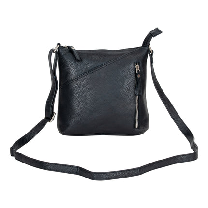 The Sorrel | Women's Black Leather Crossbody Shoulder Bag | Greenwood Leather