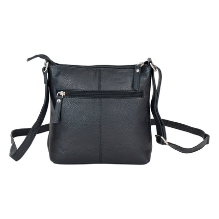 The Sorrel | Women's Black Leather Crossbody Shoulder Bag | Greenwood Leather