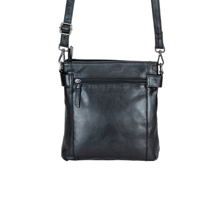 Leather Shoulder Bag 'Isalie' Black