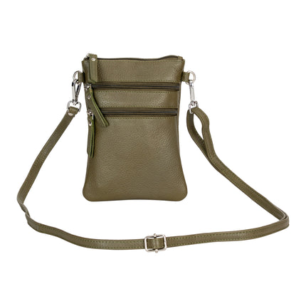 Leather Sling Bag Kempsey - Olive Green GW196625OGRN
