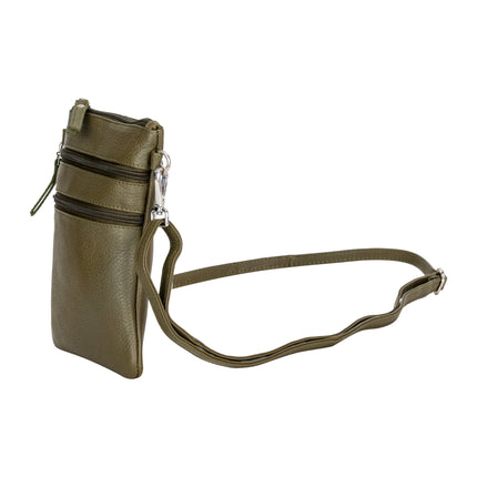 Leather Sling Bag Kempsey - Olive Green GW196625OGRN