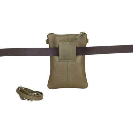 Leather Sling Bag Kempsey - Olive Green GW196625OGRN