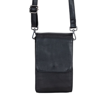 Leather Shoulder Bag Ivy Black GW6840BLK