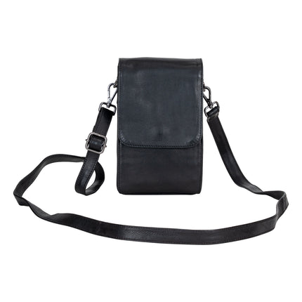 Leather Shoulder Bag Ivy Black GW6840BLK