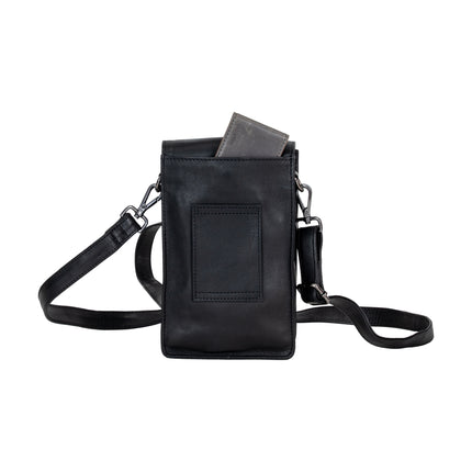 Leather Shoulder Bag Ivy Black GW6840BLK