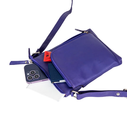 Hazel Purple Crossbody Bag