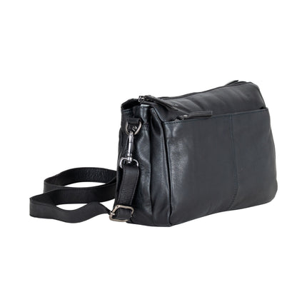Greenwood Leather Shoulder Bag June Black