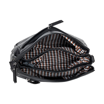 Greenwood Leather Shoulder Bag June Black