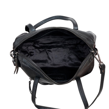 Stella Noir Leather Boston Bag