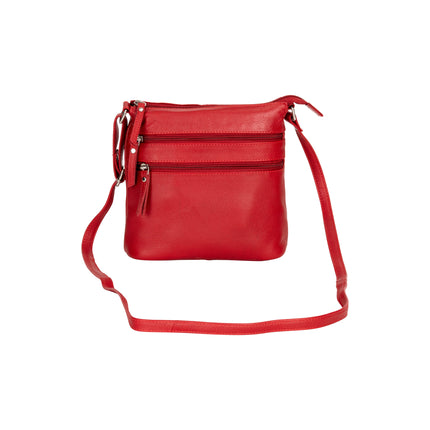 Greenwood Leather Camden Crossbody Bag Red