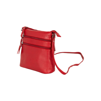 Greenwood Leather Camden Crossbody Bag Red