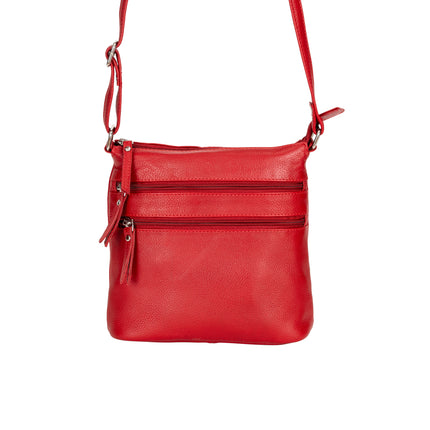 Greenwood Leather Camden Crossbody Bag Red