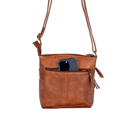 Ladies Cross Body Leather Bag GW6817BLK