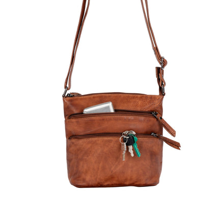 Ladies Cross Body Leather Bag GW6817BLK