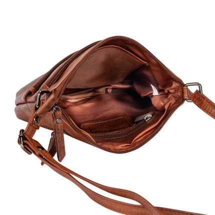 Ladies Cross Body Leather Bag GW6817BLK
