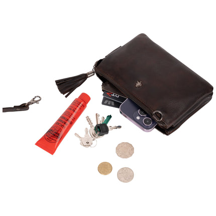 Leather Shoulder Bag Brown GW6850BRN
