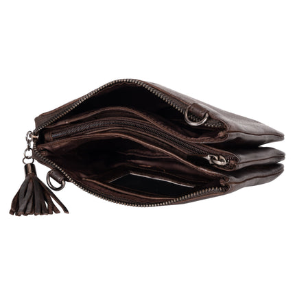 Leather Shoulder Bag Brown GW6850BRN