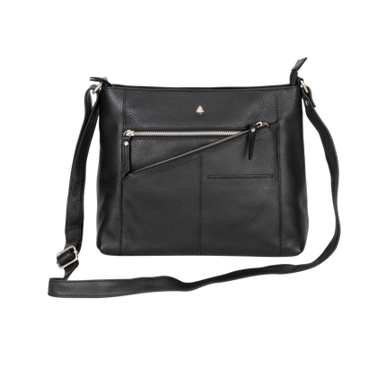 Willow Leather Crossbody Bag – Classic Black