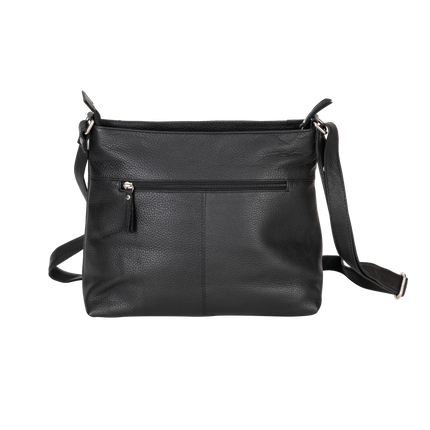 Willow Leather Crossbody Bag – Classic Black