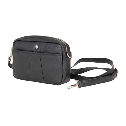 Siena Mini Crossbody – Black Leather Bag