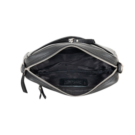 Siena Mini Crossbody – Black Leather Bag