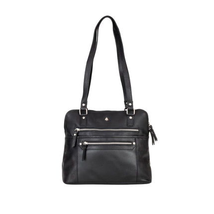 Arden Leather Tote – Black Work & Travel Bag