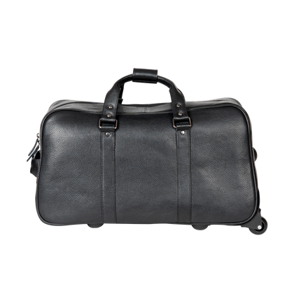 Leather Trolly Bag Voyager - BLK