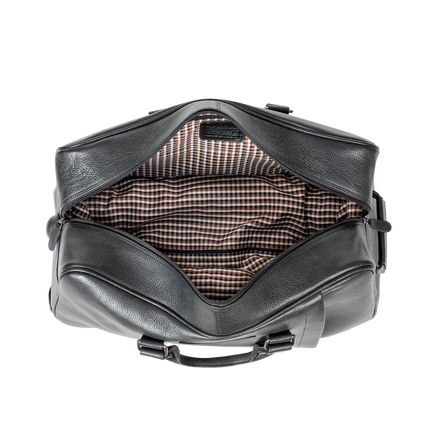 Leather Trolly Bag Voyager - BLK