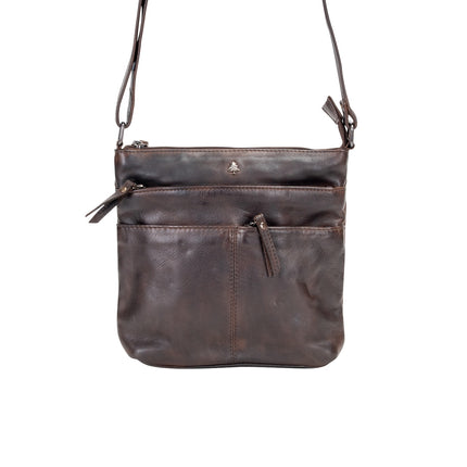 Leather Shoulder Bag GW6833 Brown