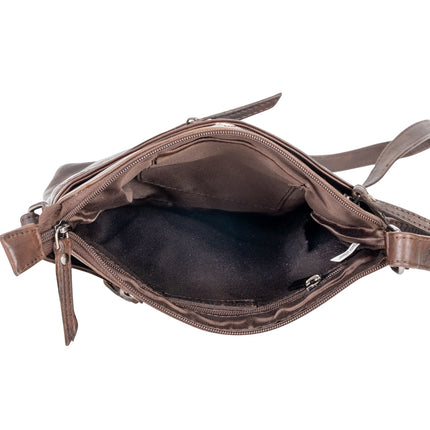 Leather Shoulder Bag GW6833 Brown