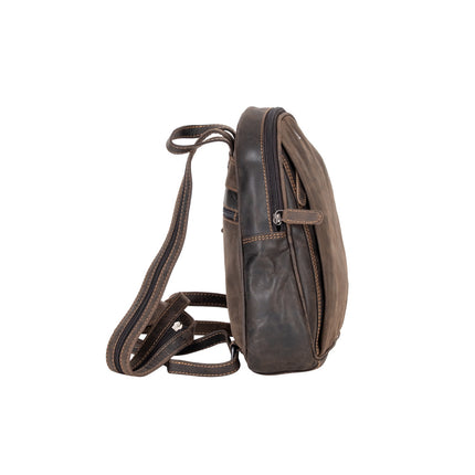 Leather Women Backpack Little Emma - Brown