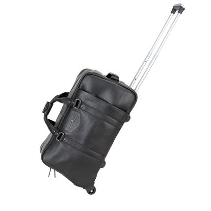 Leather Trolly Bag Voyager - BLK