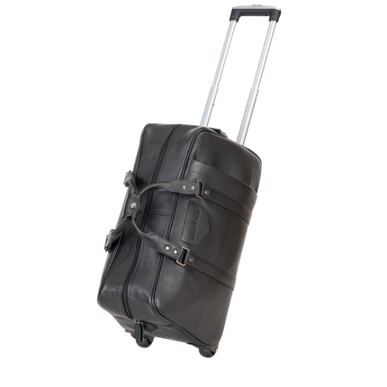 Leather Trolly Bag Voyager - BLK
