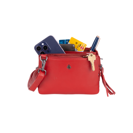 Leather Shoulder Bag GW6850RED
