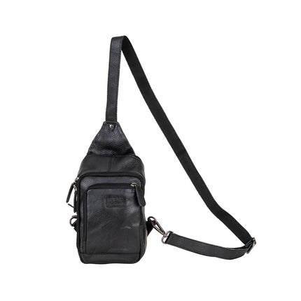 Leather Sling Bag Black Auckland