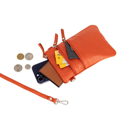 Leather Sling Bag Kempsey - Orange GW196625ORG