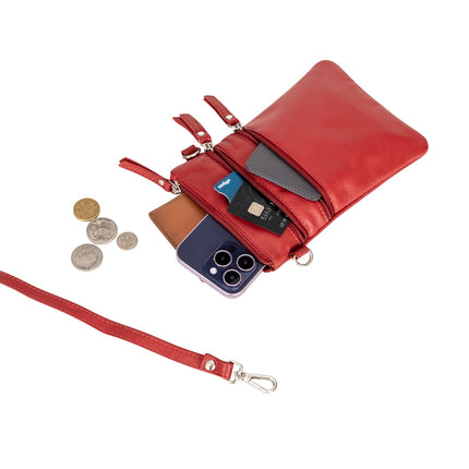 Leather Sling Bag Kempsey - Red GW196625RED