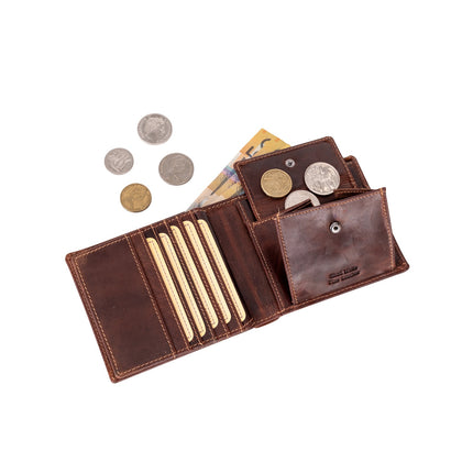 Mason RFID Leather Wallet with Coin Pocket – Sandel