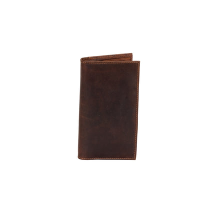 Greenwood Leather “Monroe” Ladies’ Long Leather Wallet – Rodeo Style Checkbook Wallet with RFID Protection