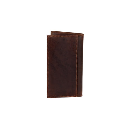 Greenwood Leather “Monroe” Ladies’ Long Leather Wallet – Rodeo Style Checkbook Wallet with RFID Protection