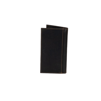 Greenwood Leather “Monroe” Ladies’ Long Leather Wallet – Rodeo Style Checkbook Wallet with RFID Protection