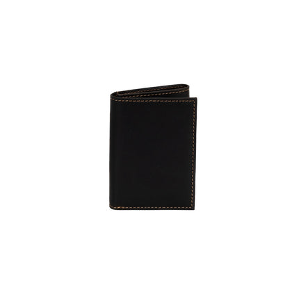 Greenwood Leather “Wellington” Men’s Tri-Fold RFID Leather Wallet – Dark Brown | Gift Box Included